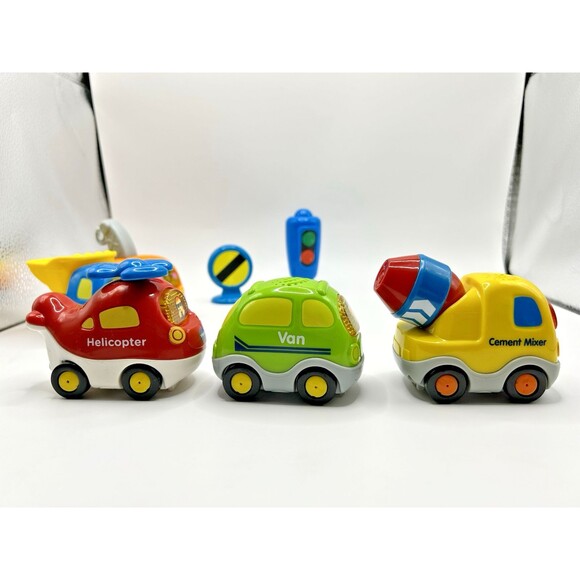 VTech Go! Go! Smart Wheels Cars Cement Truck Tow Truck Dump Truck Van Lot Of 5 + - Picture 12 of 16